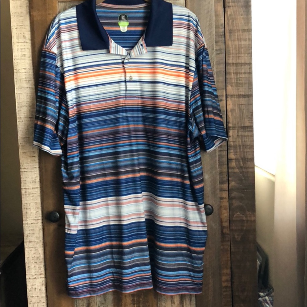 Men's Short Sleeve PGA Tour Pro Series Stripe Polo
